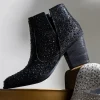Shine Star Rhinestone Bootie in Black