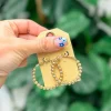 Shiny Ball Hoop Earrings - Gold
