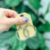 Shiny Ball Hoop Earrings - Silver