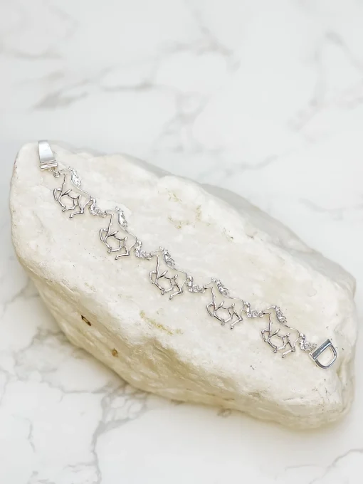 Silver Horse Magnetic Bracelet