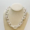 Silver Plated Chunky Link Necklace - Silver