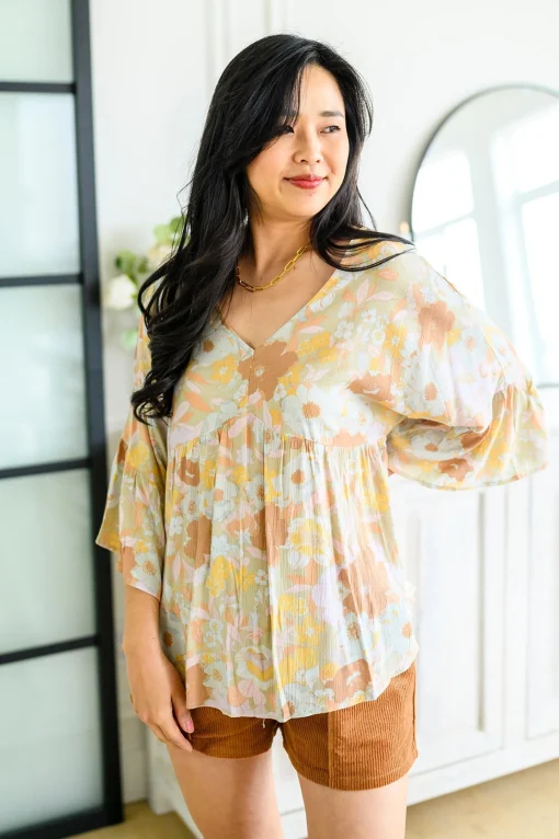 Singled Out Floral Blouse in Green
