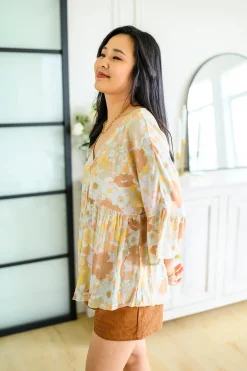 Singled Out Floral Blouse in Green
