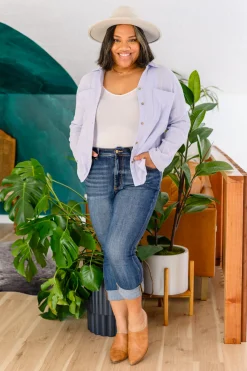 Skies The Limit Button Up in Lavender Blue