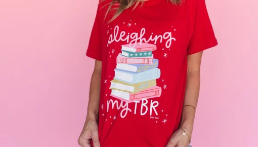 'Sleighing My TBR' Red Graphic Tee