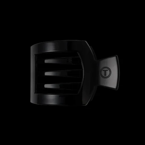 Small Teleties Flat Square Clip - Jet Black