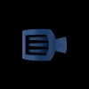 Small Teleties Flat Square Clip - Midnight Rain Navy