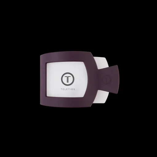 Small Teleties Flat Square Clip - Burgundy Bliss