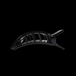 Small Teleties Flat Square Clip - Jet Black