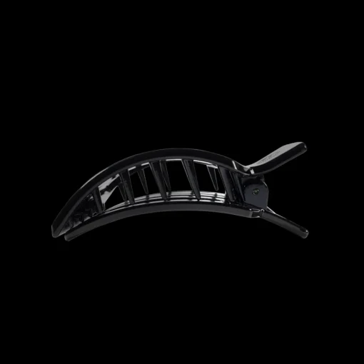 Small Teleties Flat Square Clip - Jet Black
