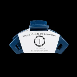 Small Teleties Open Claw Clip - Midnight Rain Navy