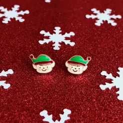 Smiling Elf Signature Enamel Studs