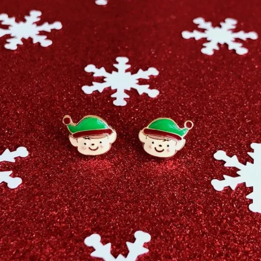 Smiling Elf Signature Enamel Studs
