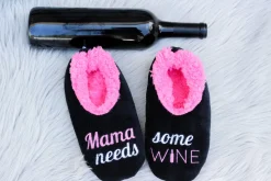 Snoozies! Slippers - Mama Needs Some Wine