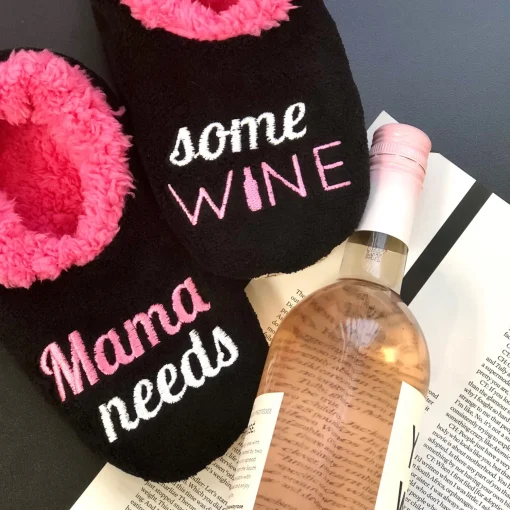 Snoozies! Slippers - Mama Needs Some Wine