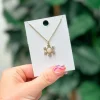 Snowflake Opal Pendant Necklace