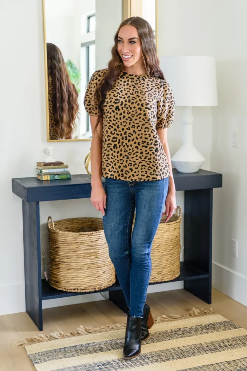 Spotted Animal Print Blouse