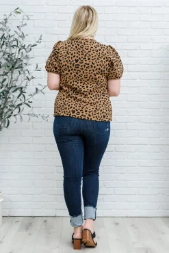 Spotted Animal Print Blouse