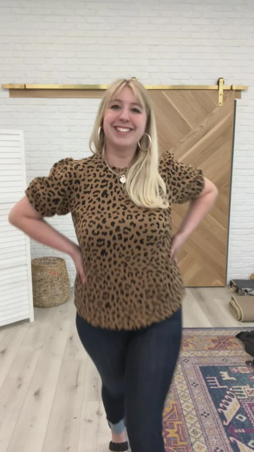 Spotted Animal Print Blouse