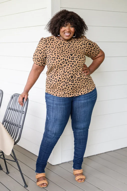 Spotted Animal Print Blouse