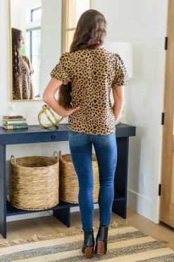 Spotted Animal Print Blouse