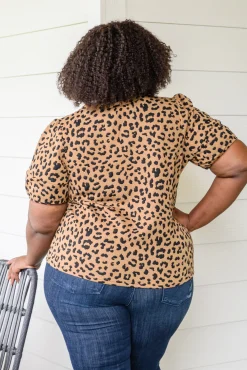 Spotted Animal Print Blouse