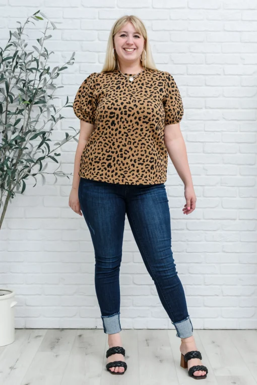 Spotted Animal Print Blouse