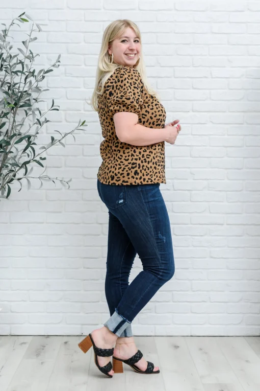 Spotted Animal Print Blouse