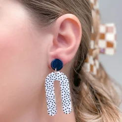 Spotty Dot Arch Dangle Earrings