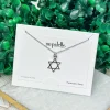 Star of David Pendant Necklace - Silver