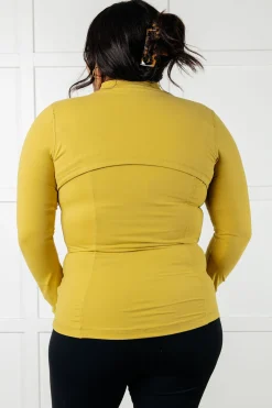 Staying Swift Activewear Jacket in Yellow Pear