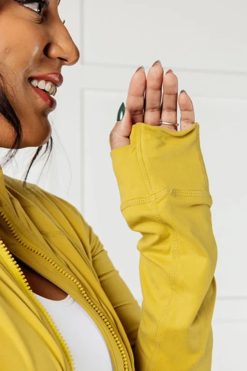 Staying Swift Activewear Jacket in Yellow Pear