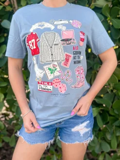 Sticker Collage Front Print Short Sleeve Tee by Simply Southern