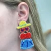 Summertime Beaded Dangle Earrings