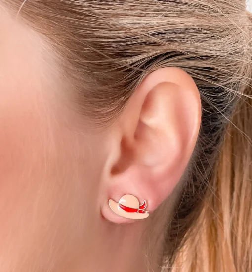Sun Hat Signature Enamel Stud Earrings