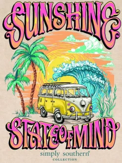 'Sunshine State Of Mind' Mineral Wash Short Sleeve Tee by Simply Southern (Ships Early April)
