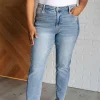 Susan High Rise Side Panel Detail Slim Jeans