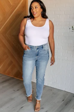 Susan High Rise Side Panel Detail Slim Jeans