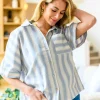 Tailored to Relax Striped Button Down