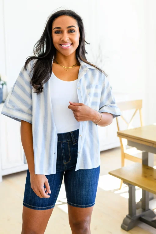 Tailored to Relax Striped Button Down