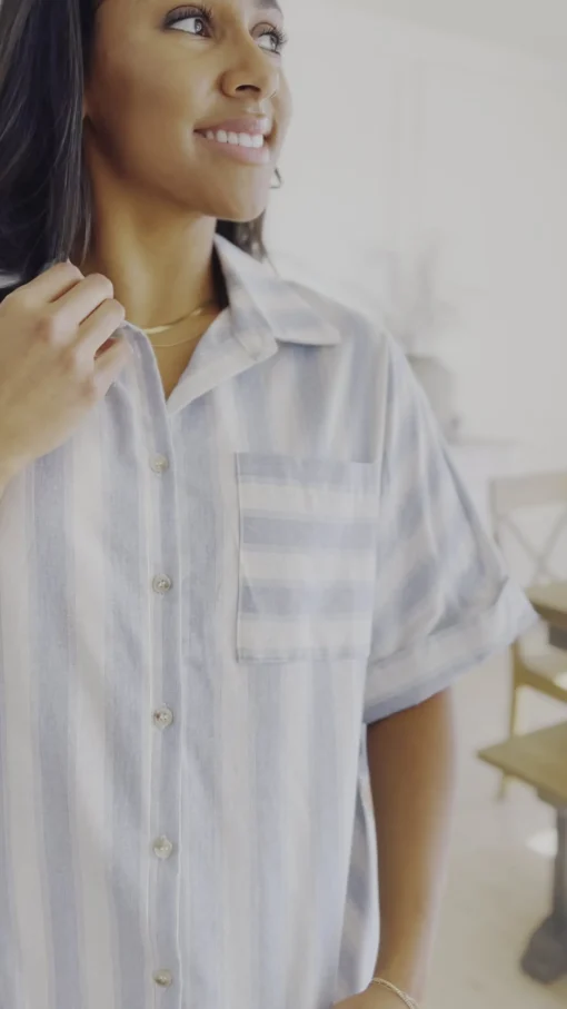 Tailored to Relax Striped Button Down