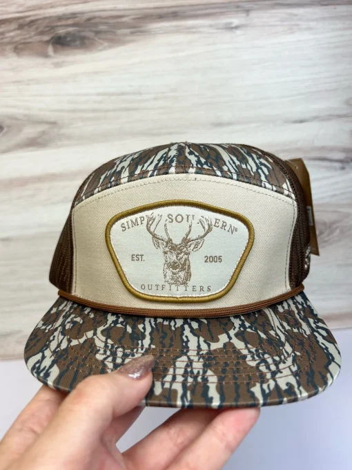 Tan Buck Embroidered Men's Hat by Simply Southern