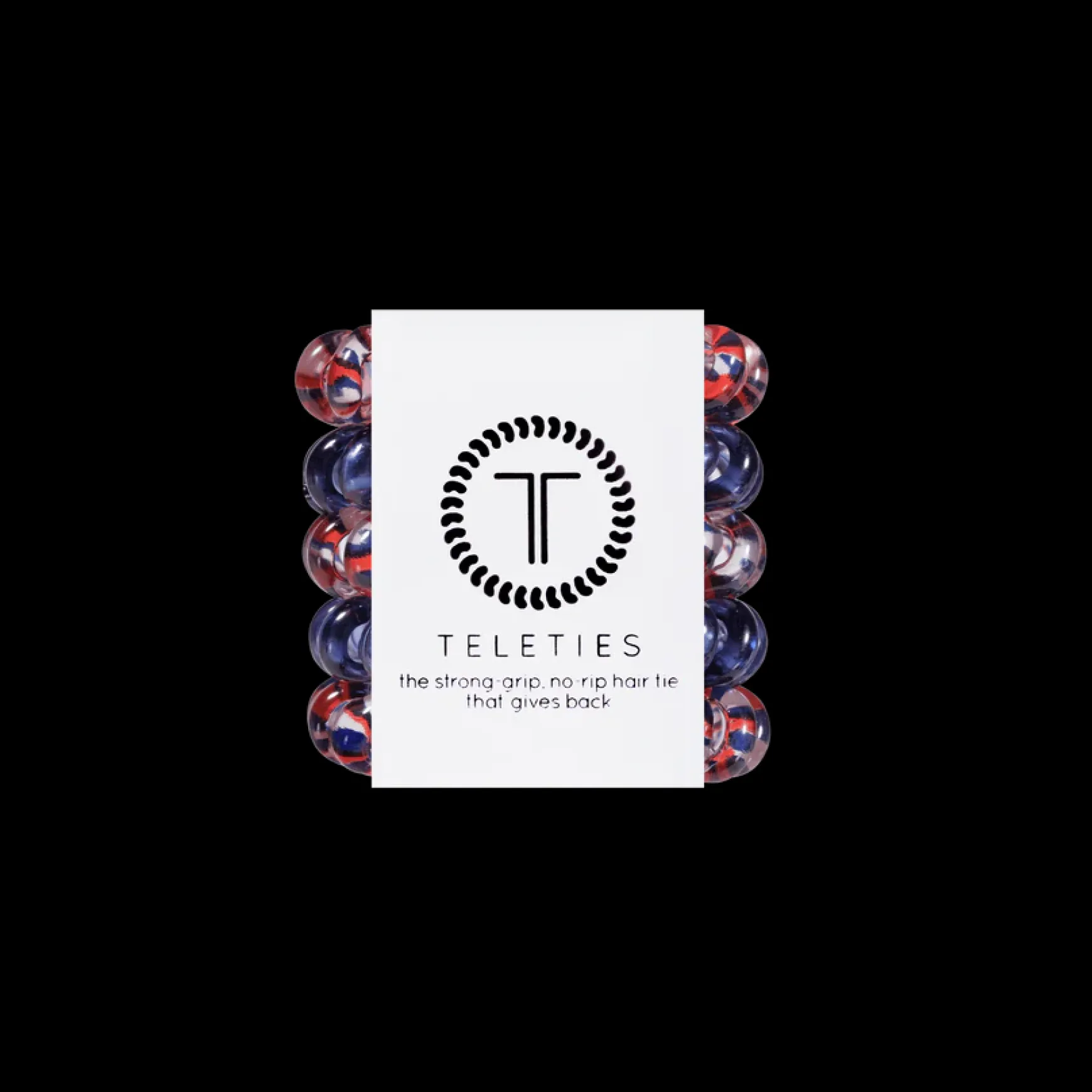 Teleties Hair Tie - Tiny Band Pack of 5 - Red White and Leopard