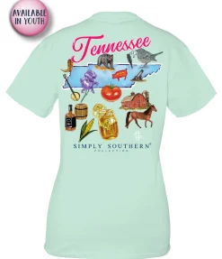 Tennessee State Short Sleeve Tee by Simply Southern