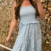 Textured Maxi Dress by Simply Southern - Light Blue