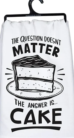 'The Answer Is Cake' Kitchen Towel