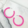 The Classic Enamel Hoop - Neon Pink