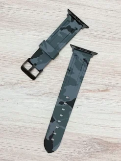 The Solid Sport Silicone Smart Watch Band - Camouflage 42/44