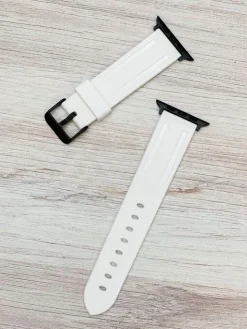 The Solid Sport Silicone Smart Watch Band - White 42/44