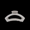 Tiny Teleties Open Claw Clip - Silver Flames